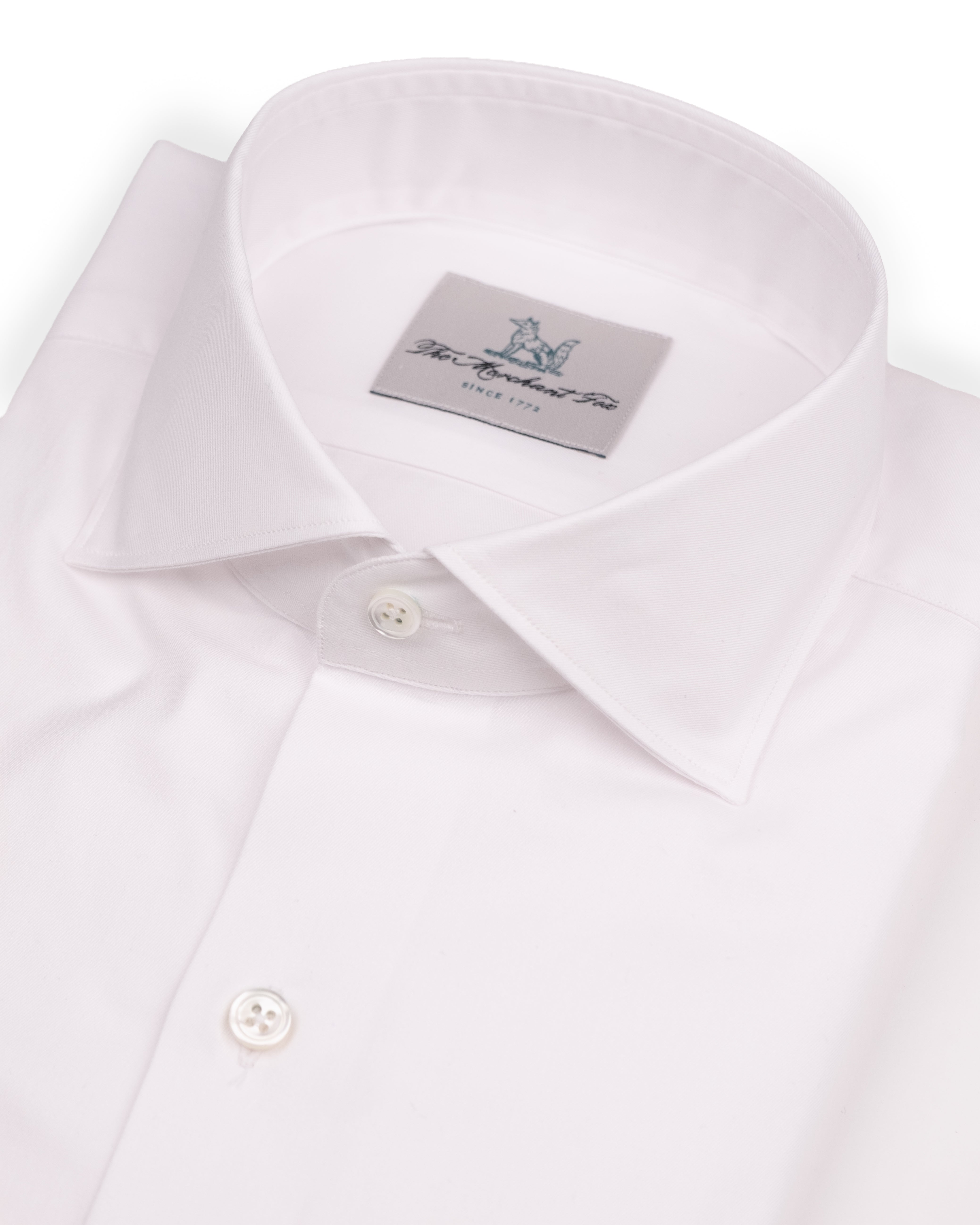 The Niven Shirt in Quintessential White Twill