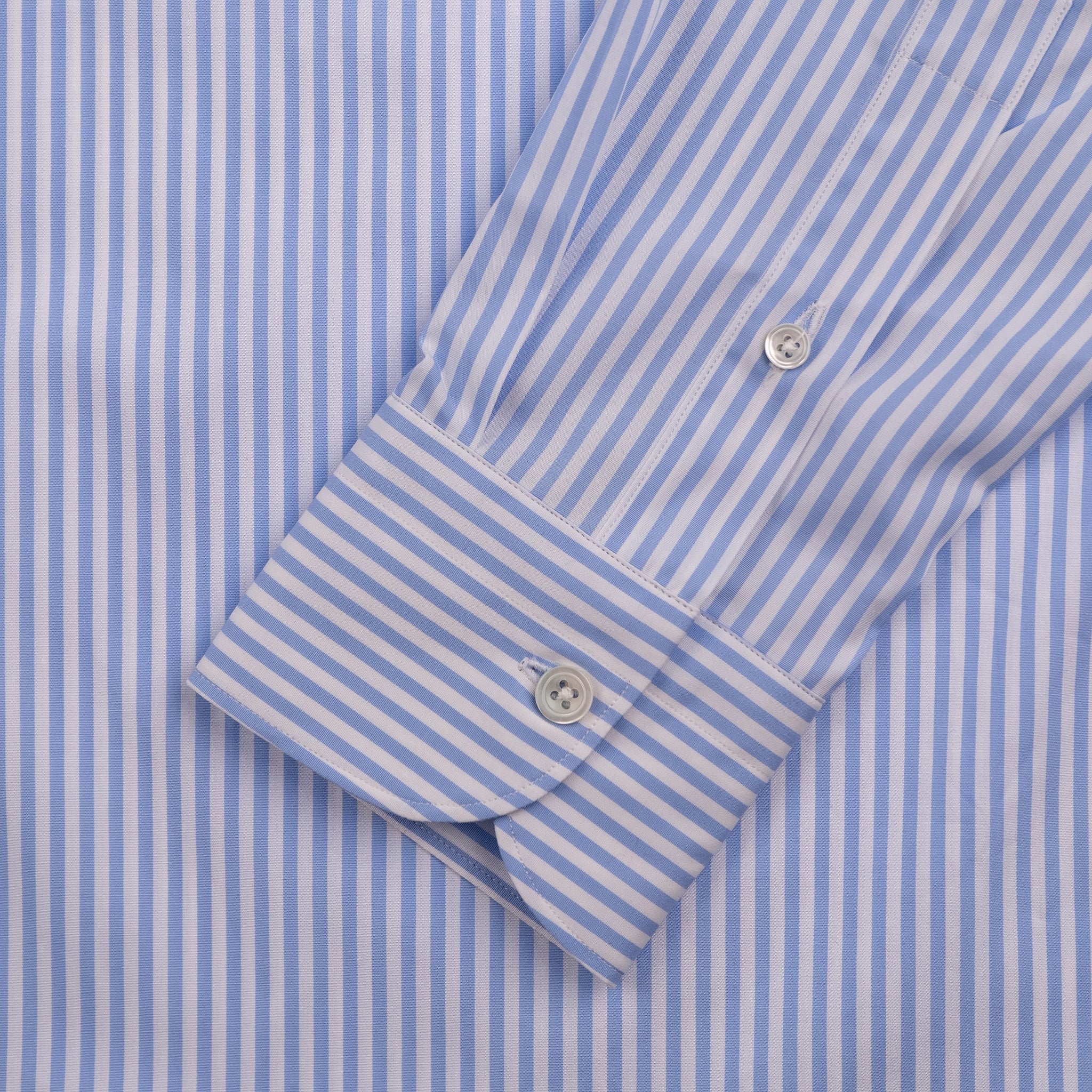 The Niven Fox Classic Sky Blue Bengal Stripe Shirt