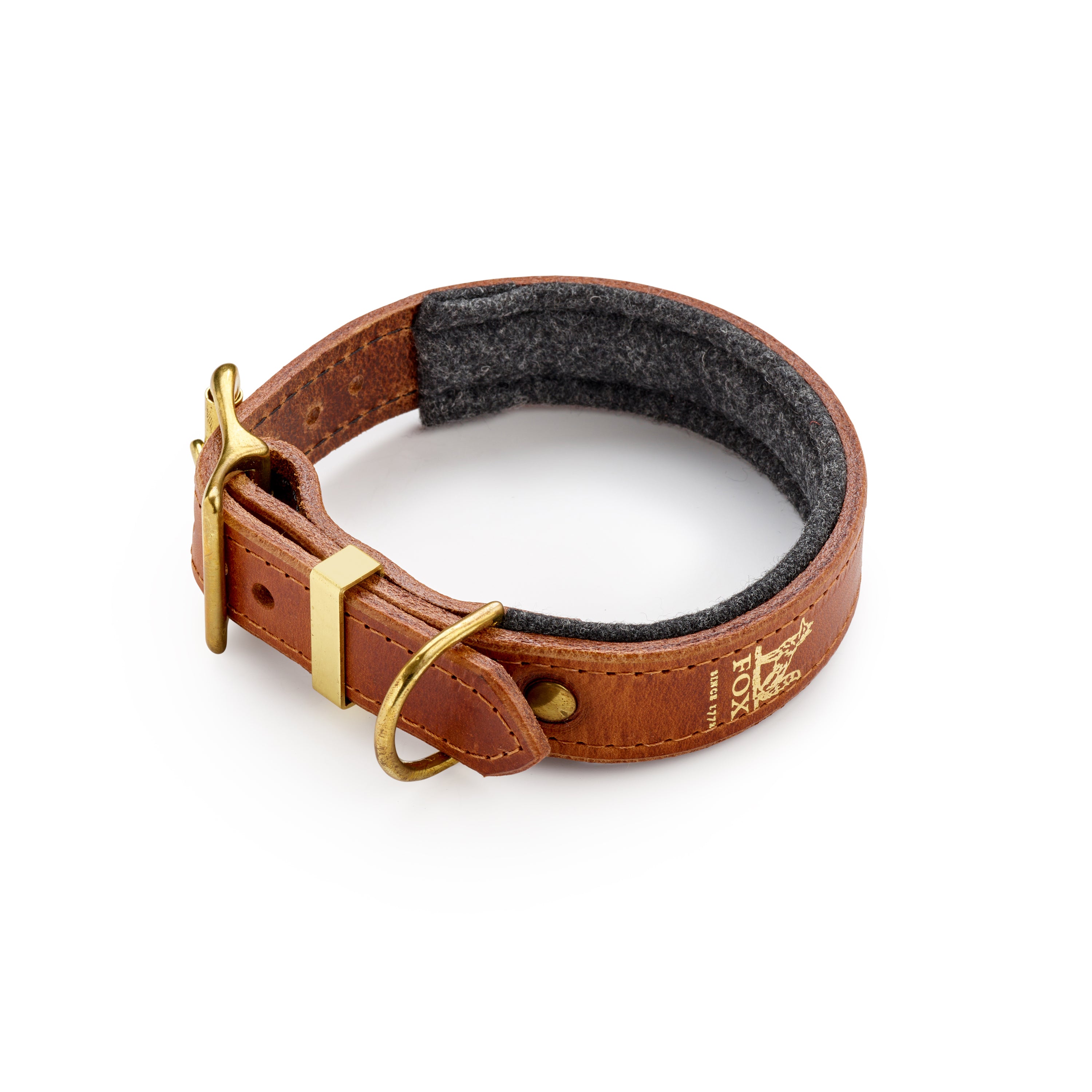 Fox x Storeys & Tails Chestnut Brown Straight Collar