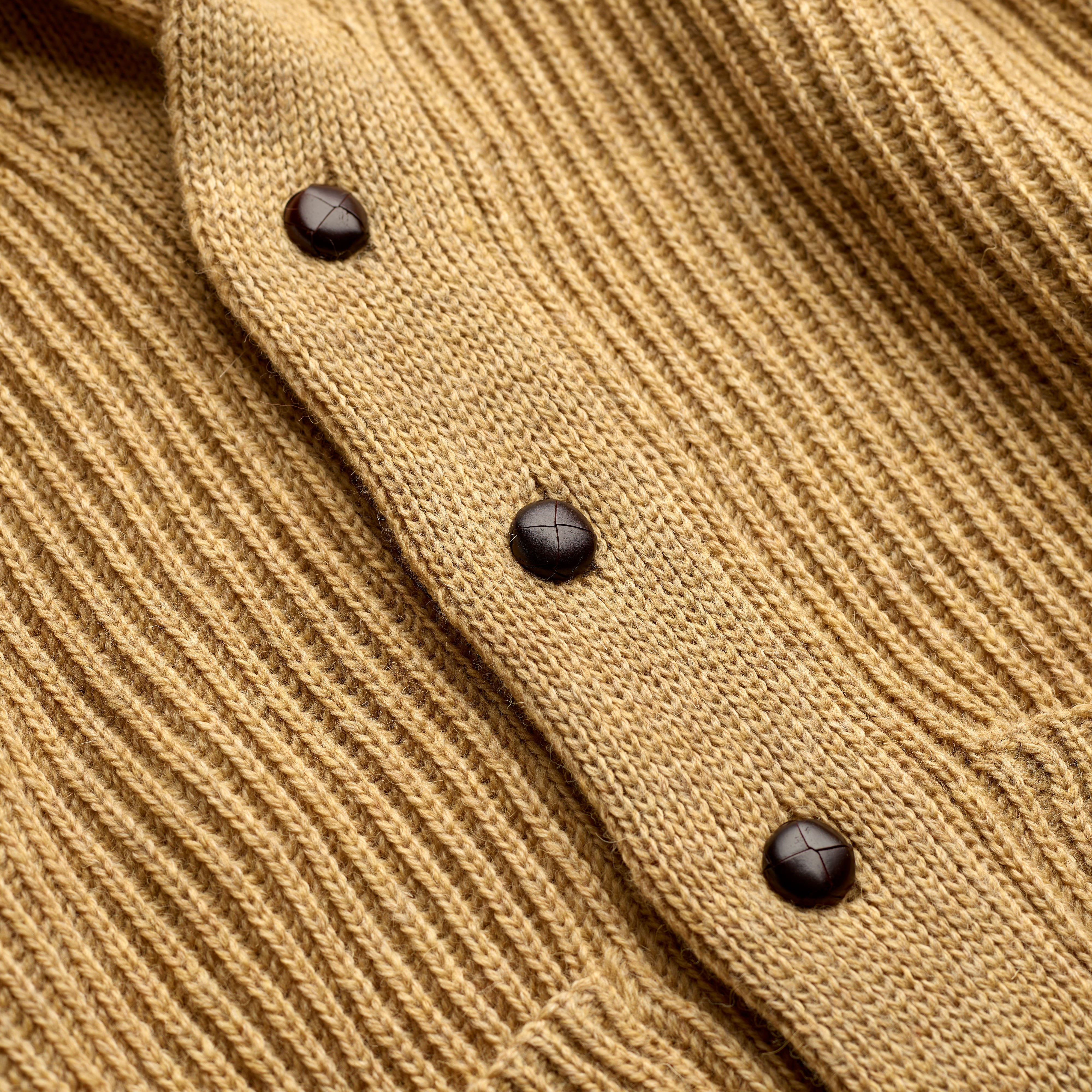 The Shawl Collar Cardigan in Warm Tan