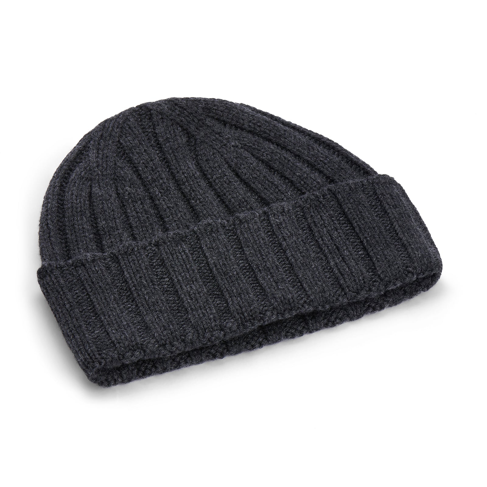 Cashmere Knitted Cap Charcoal