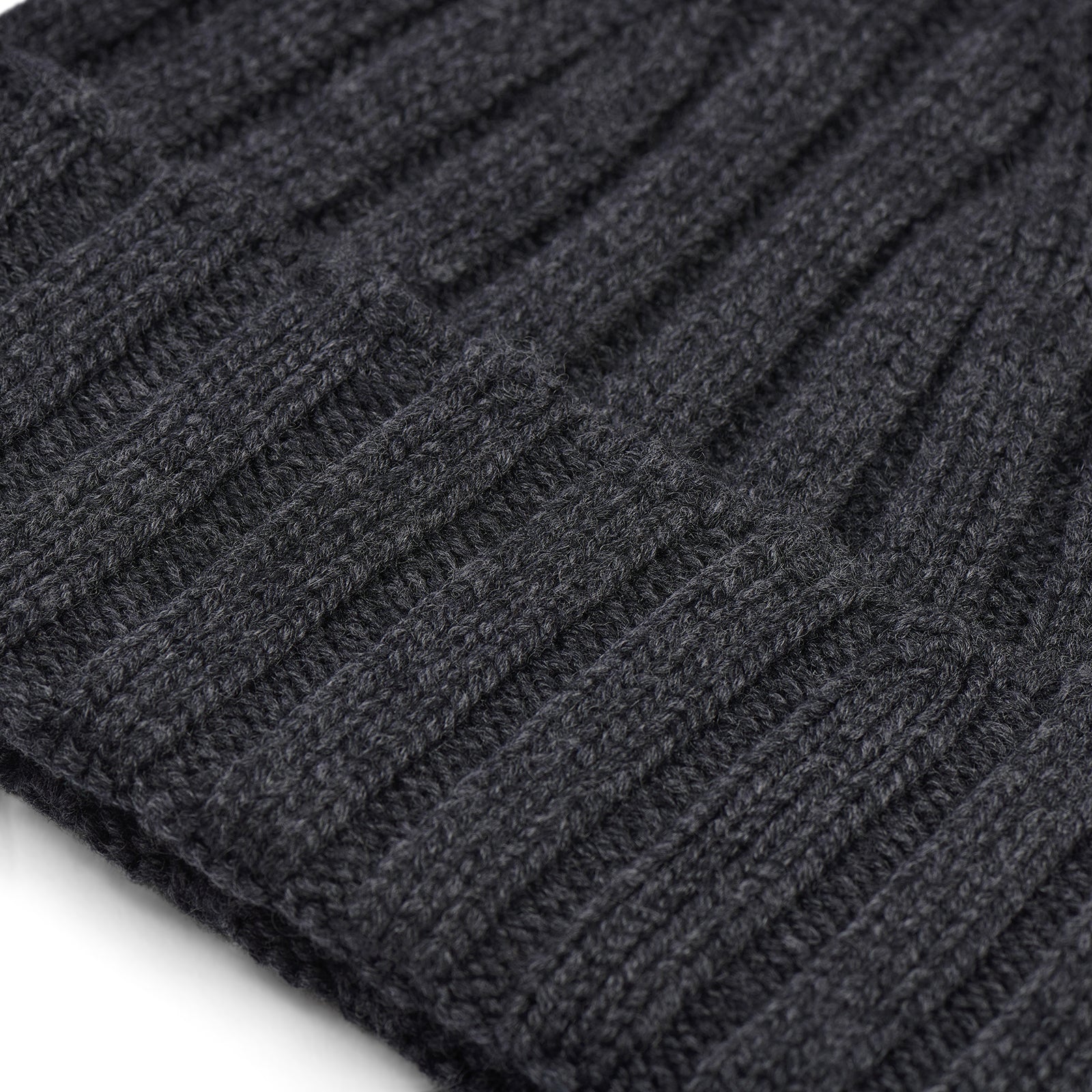 Cashmere Knitted Cap Charcoal