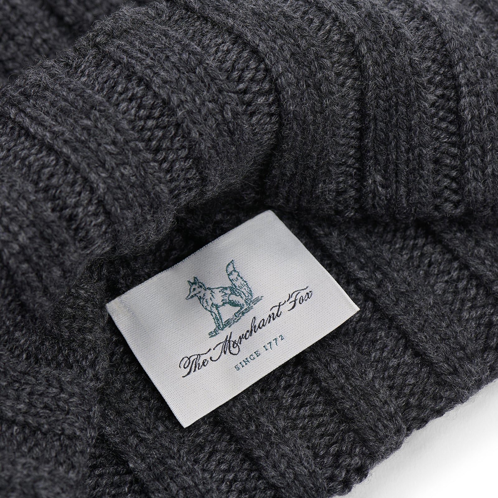 Cashmere Knitted Cap Charcoal