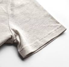 Fedeli Chest Pocket Polo in Ringspun Jersey Soft Grey Sleeve