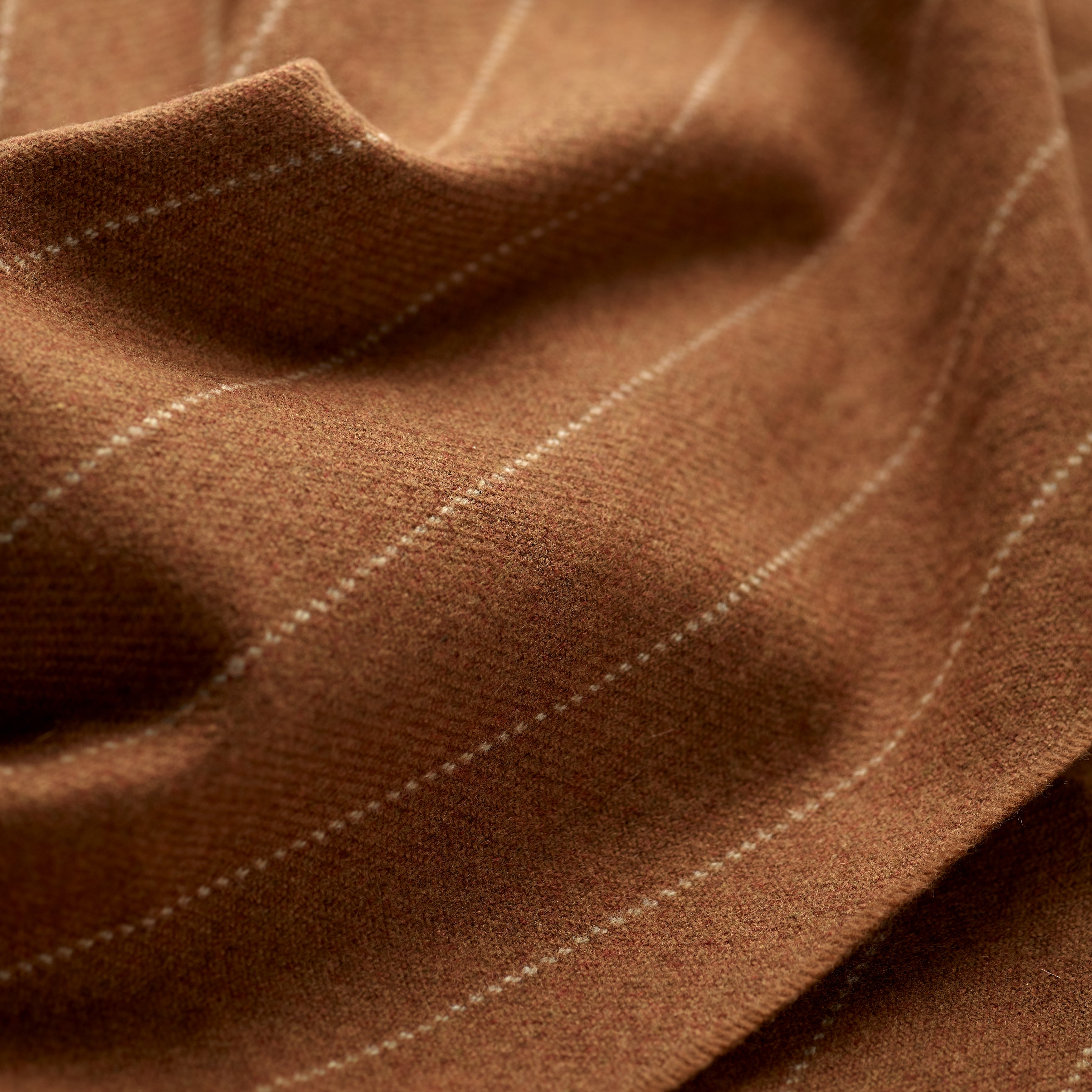 FoxBrothers-Luxury-51%-Cashmere-49%-Merino-Wool-Scarf-Chestnut-Pinstripe.