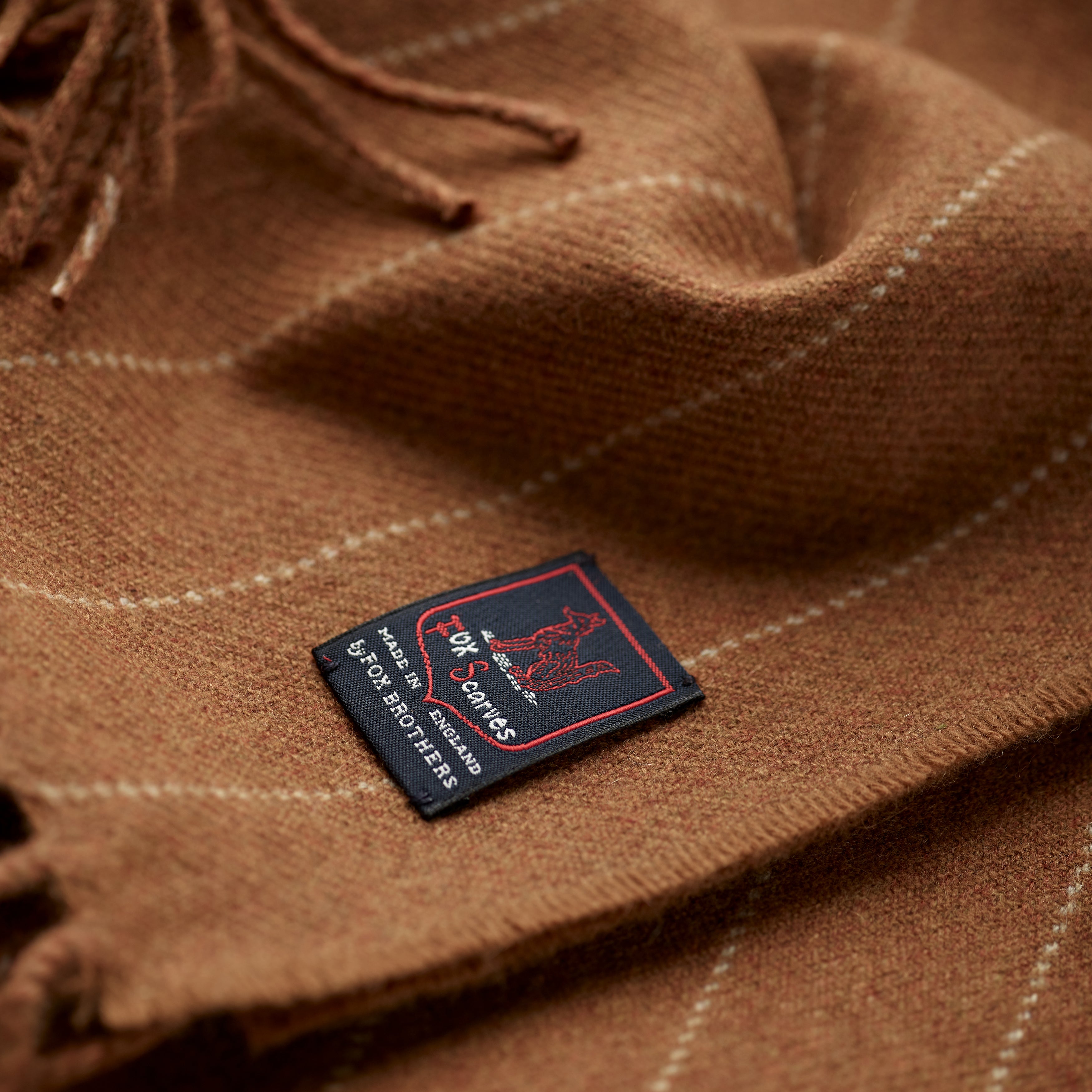 FoxBrothers-Luxury-51%-Cashmere-49%-Merino-Wool-Scarf-Chestnut-Pinstripe.
