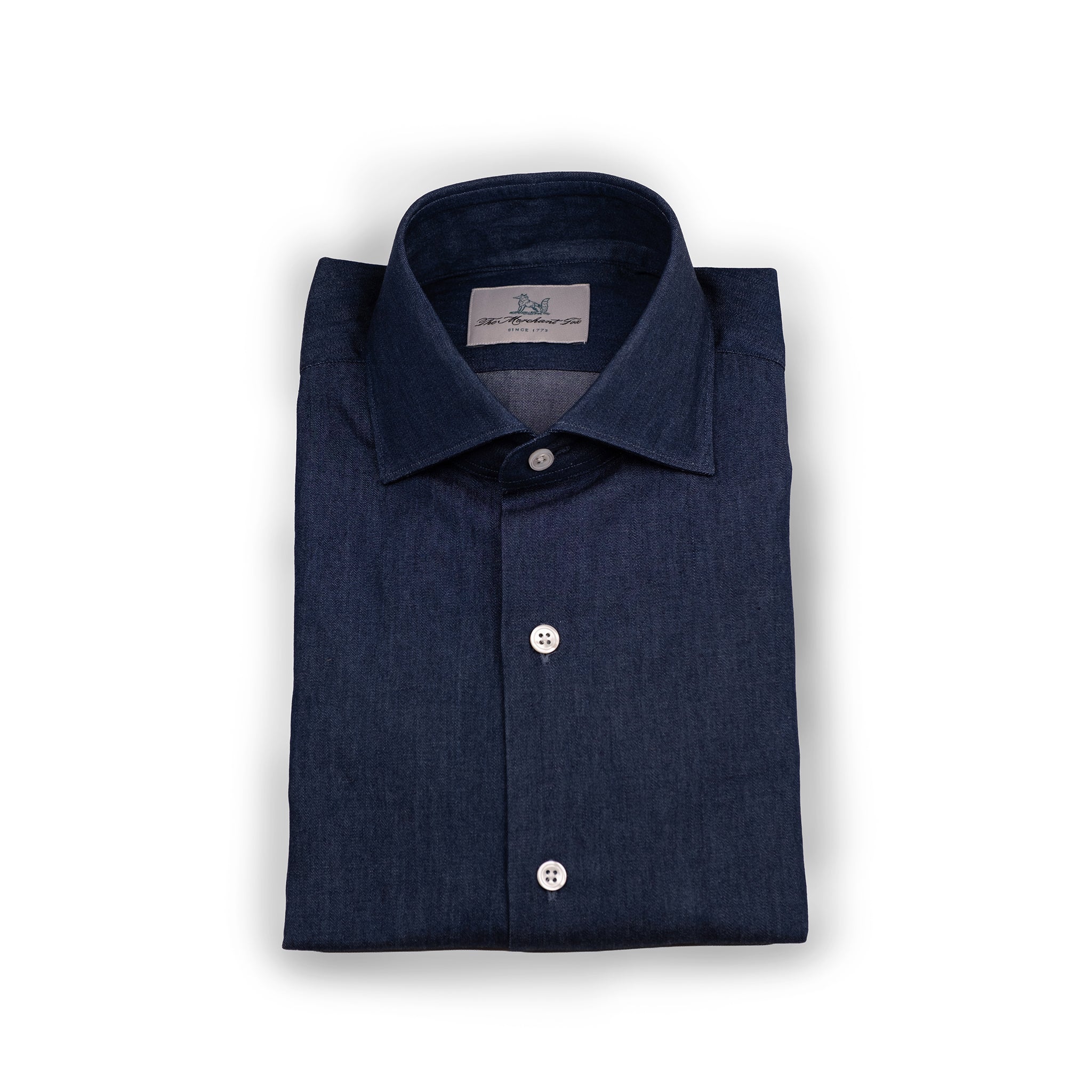The Niven Fox Weekend Dark Wash Denim Shirt