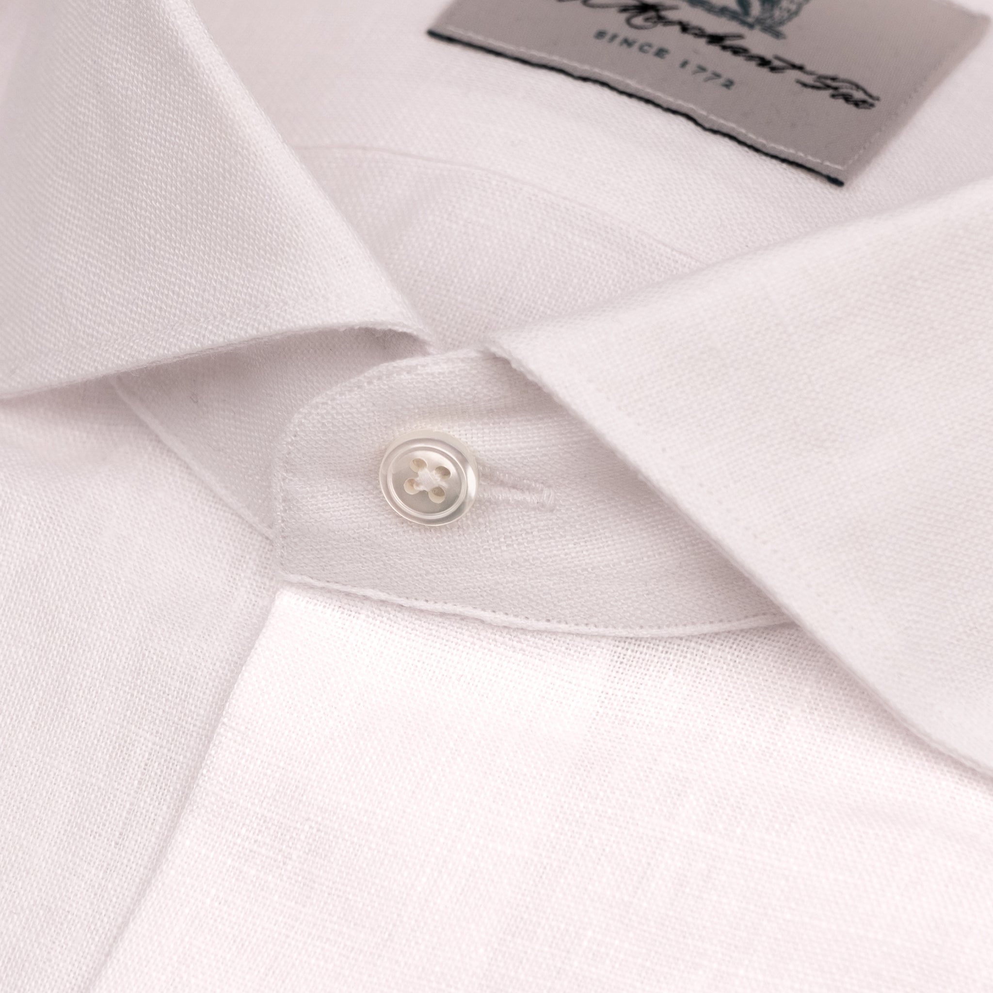 The Niven Fox Summer White Linen Shirt
