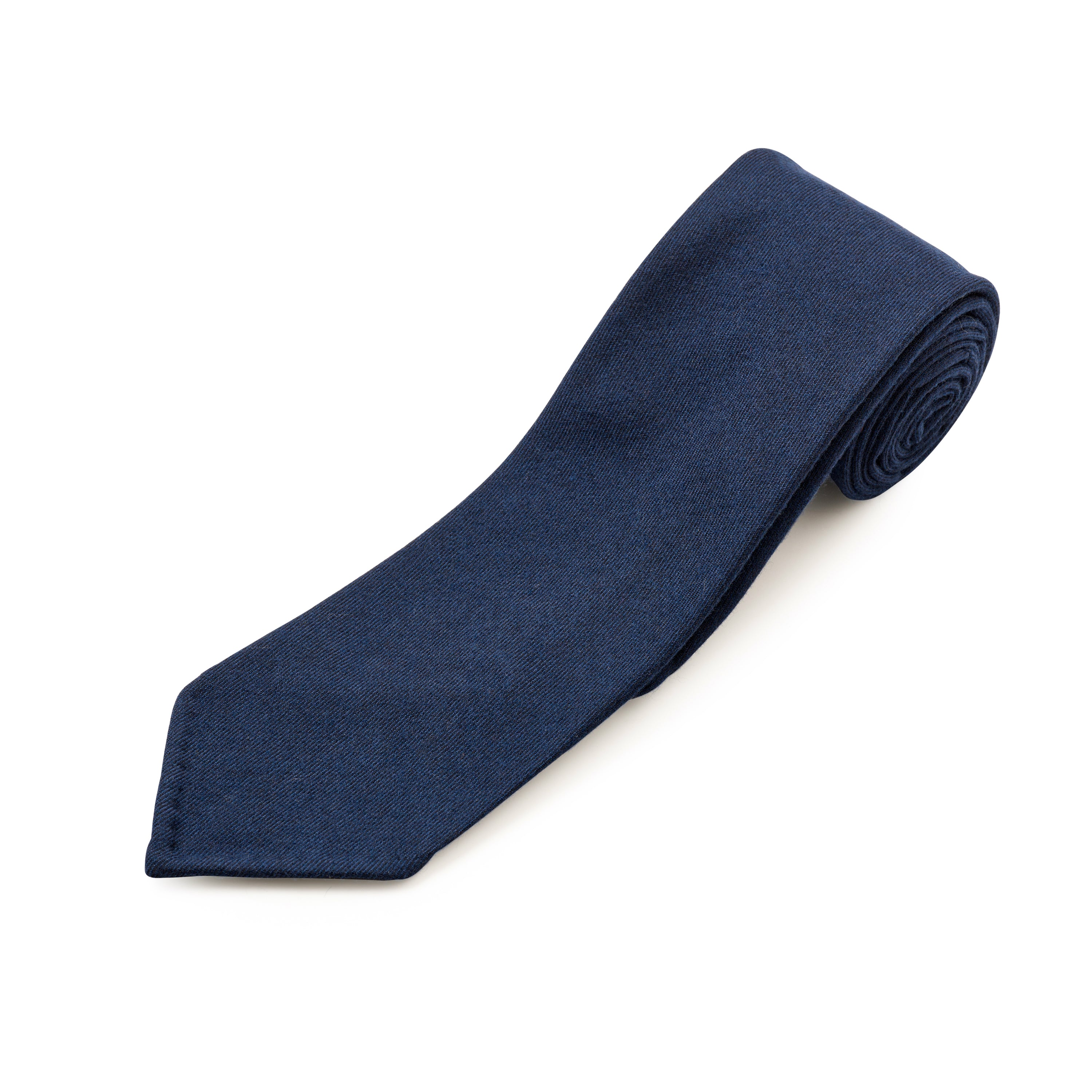 Fox Brothers French Navy Flannel Tie