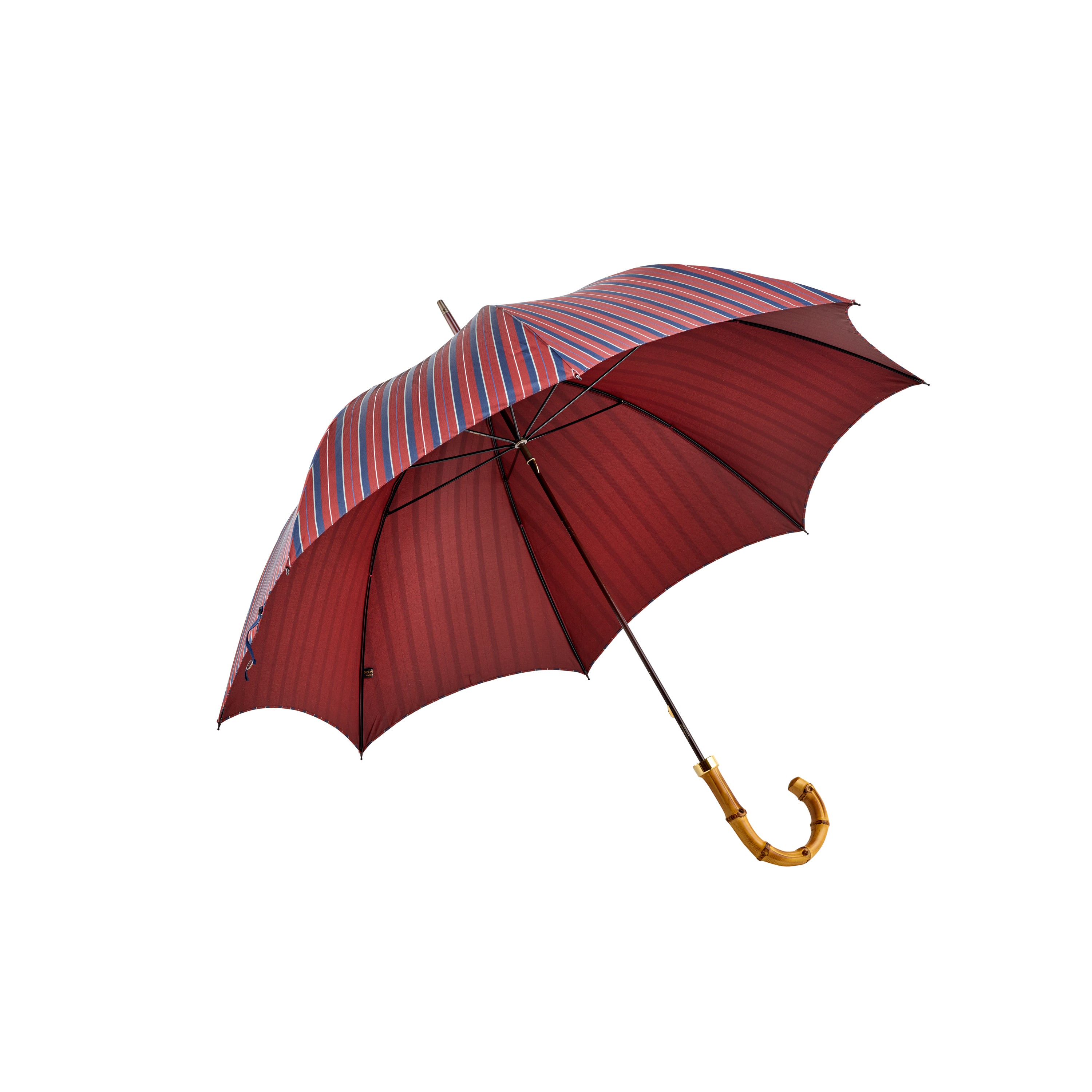 Fox Umbrellas Whangee Handle Blazer Pinstripe Umbrella