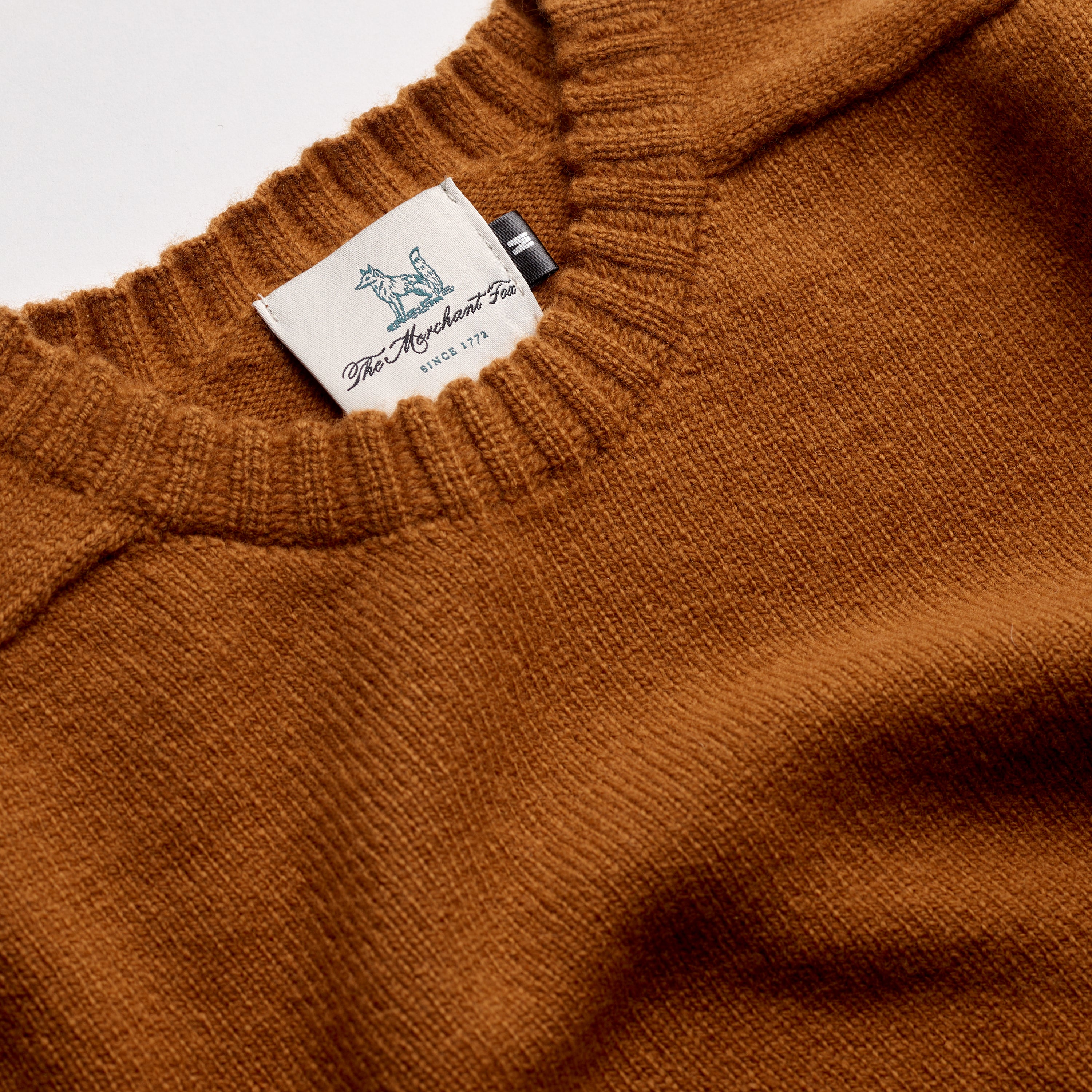 The Superfine Lambswool Crew Neck Jumper in Russett