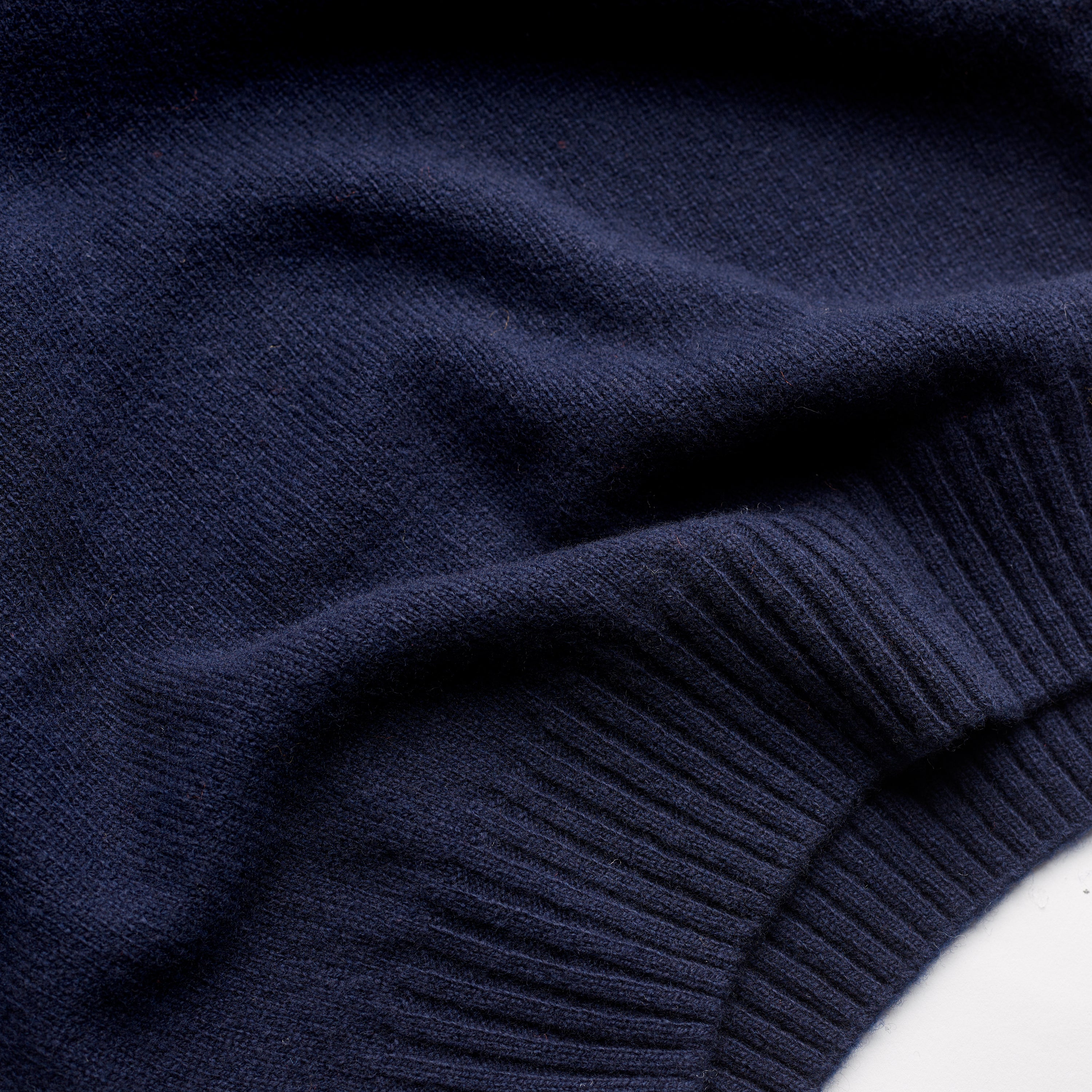 The Superfine Lambswool Crew Neck Jumper in Deep Blue