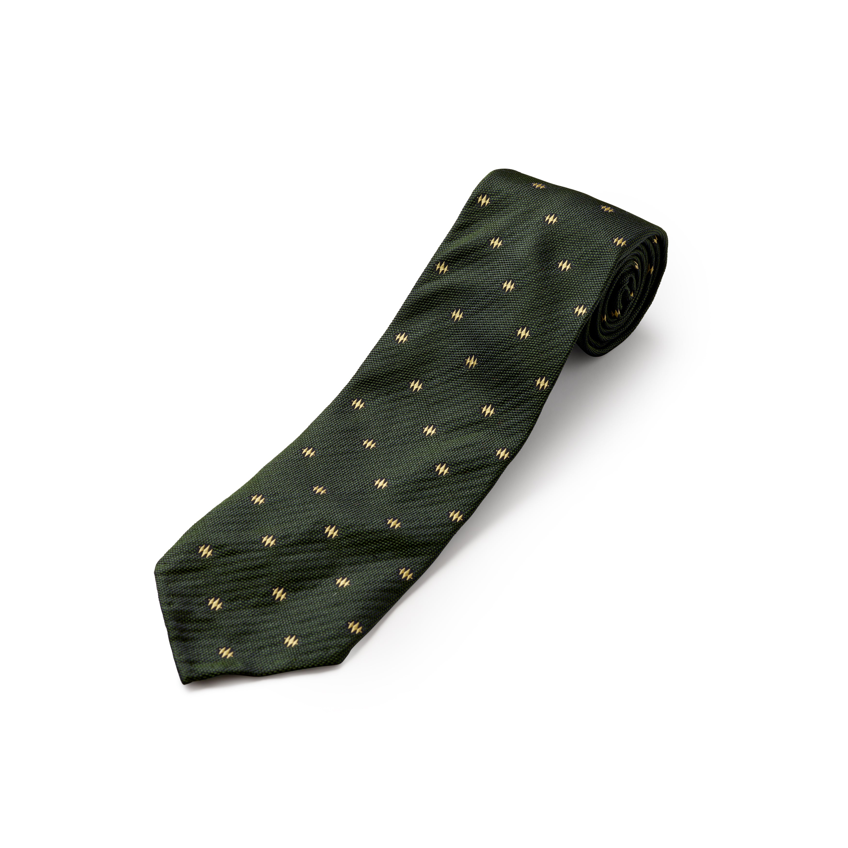 Tie Your Tie Dark Green Silk Geometric Tie