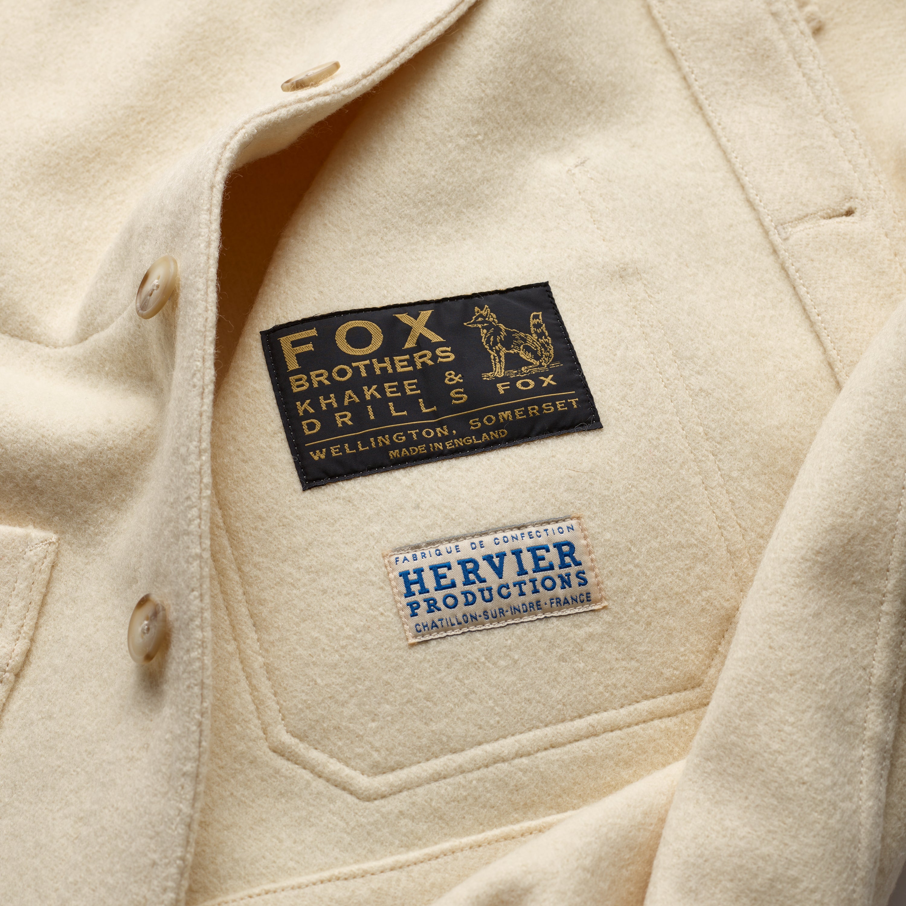 The Merchant Fox Antique White Utility Jacket