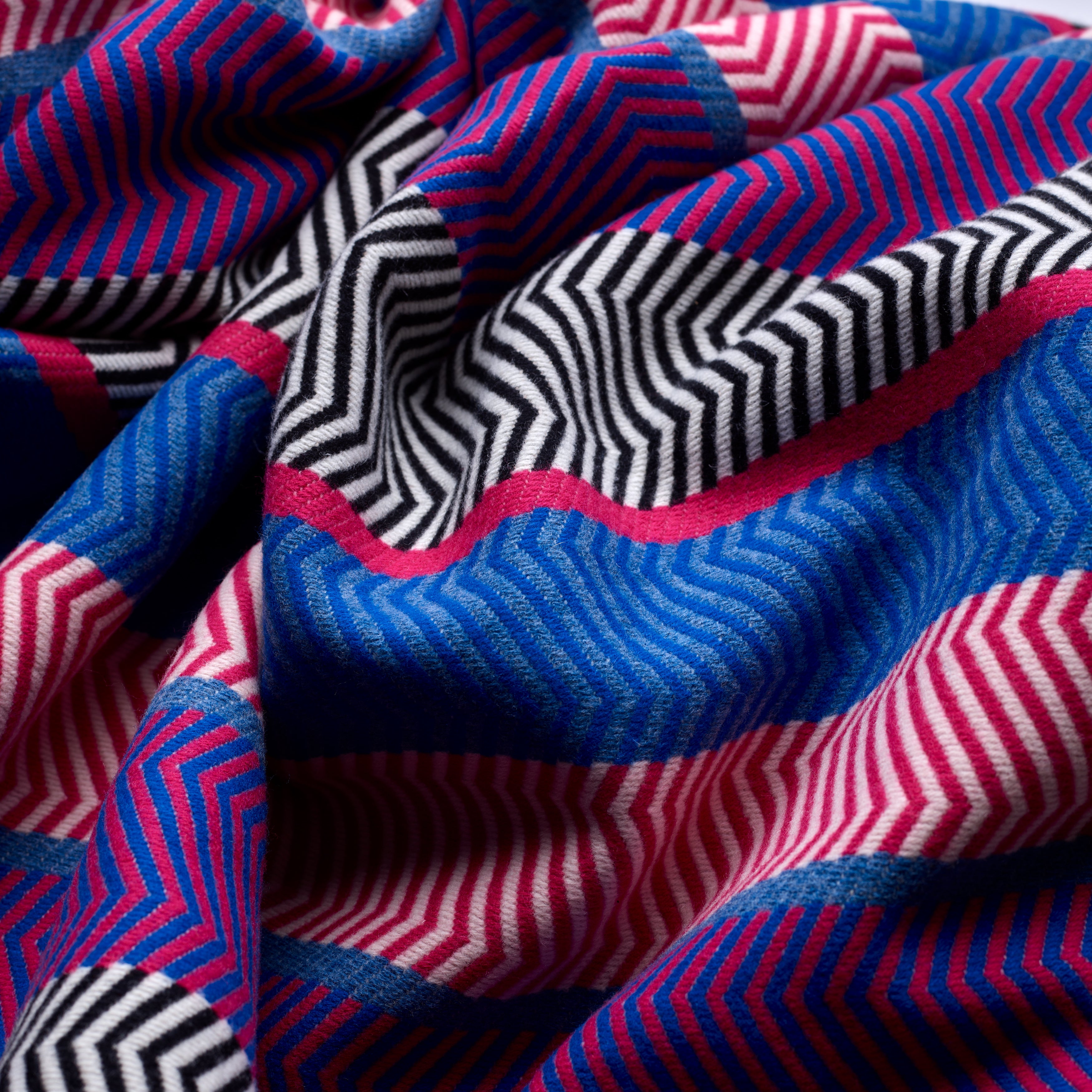 Fox Contemporary Herringbone Stripe Blanket