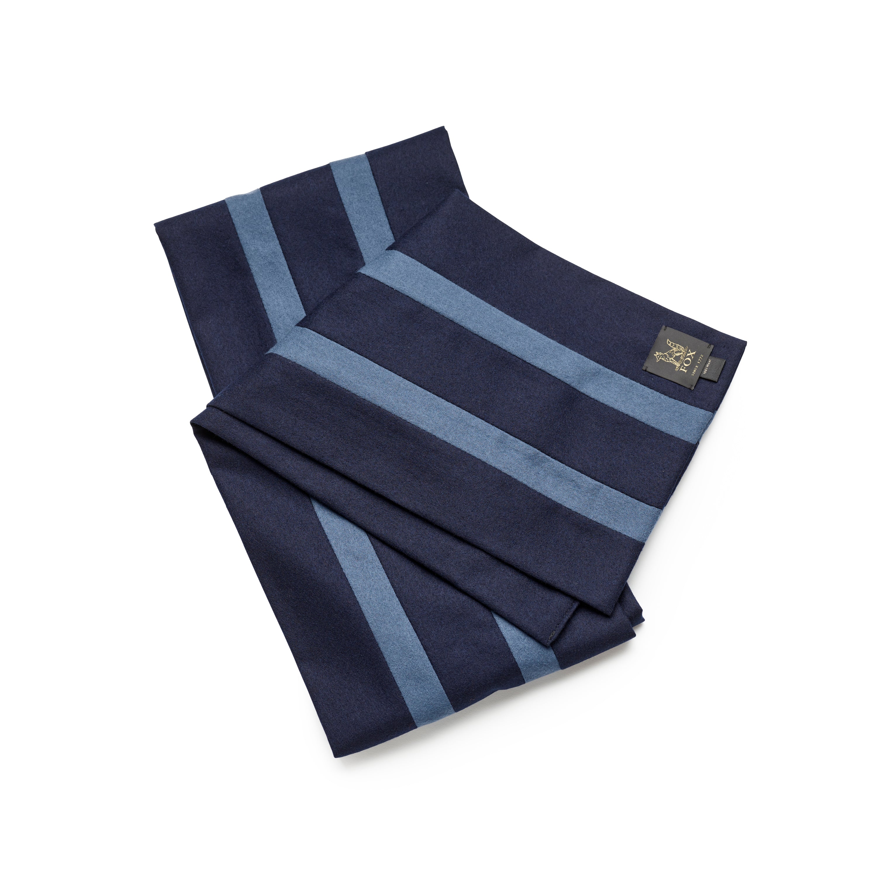 Fox Brothers Navy and Airforce Blue College Scarf
